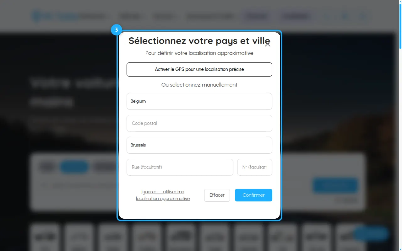 Étape 3: Définissez votre position